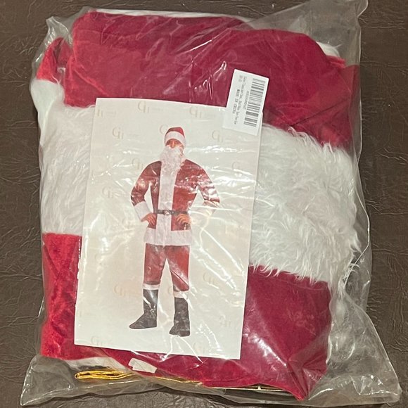 NEW Santa Costume  Men's One Size (8-PCS) - Picture 3 of 4